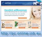 Heimarbeit am PC Online-Job im Homeoffice Bürotätigkeit als Heimarbeit.